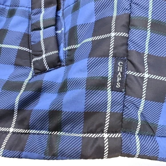 RALPH LAUREN Chaps Men's L Blue Plaid Puffer Vest - Picture 10 of 11